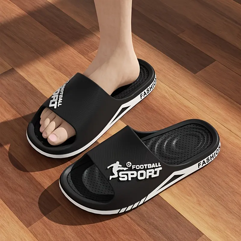 Ultra-Soft Fashion Thick Sole Slides - Couples' Sporty Beach & Home Sandals with "SPORT" Graphic Design, EVA Material, Comfortable Indoor/Outdoor Slippers 8