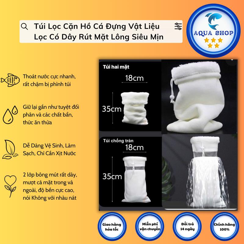 Túi Lọc Bể Cá Cao Cấp, Túi Lọc Hồ Cá 3D Cao Cấp đủ size