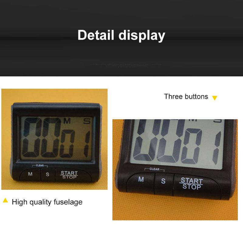 Product Introduction of Large Screen Display Electronic Timer Kitchen Cooking Reminder Alarm Clock with Magnetic Stand 25