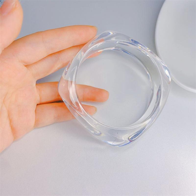 Product Introduction of Thick Retro Girls Party Geometric Simple Square Round Bangle Wide Bracelet Jewelry Gift Women Bracelet 16