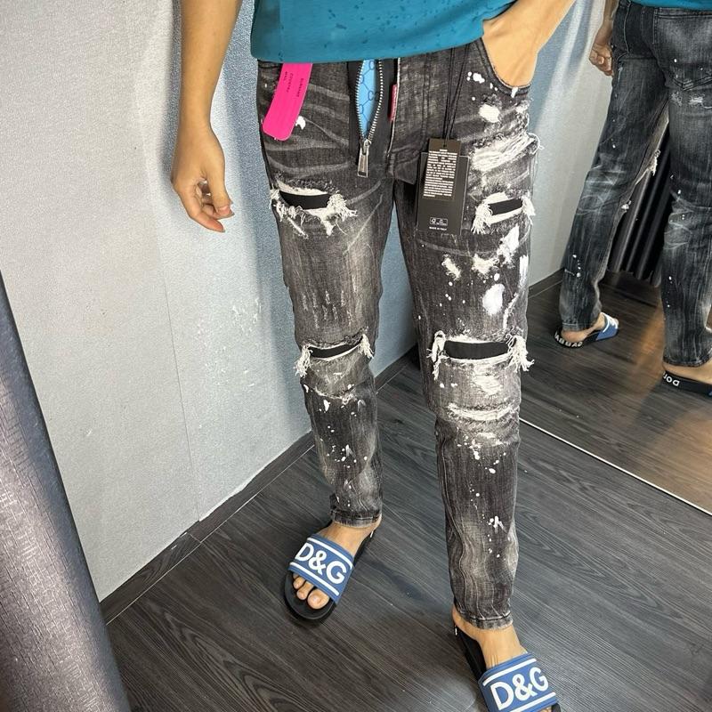 Quần jean D2 Xám Bạc Hottrend 2025 - Mix Khoá - 4 Cúc - Full tag mác