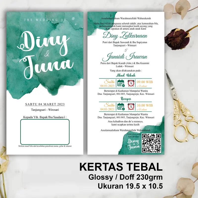 [50pcs]Undangan Pernikahan Murah Custom Mewah Elegan Simpel Unik 2