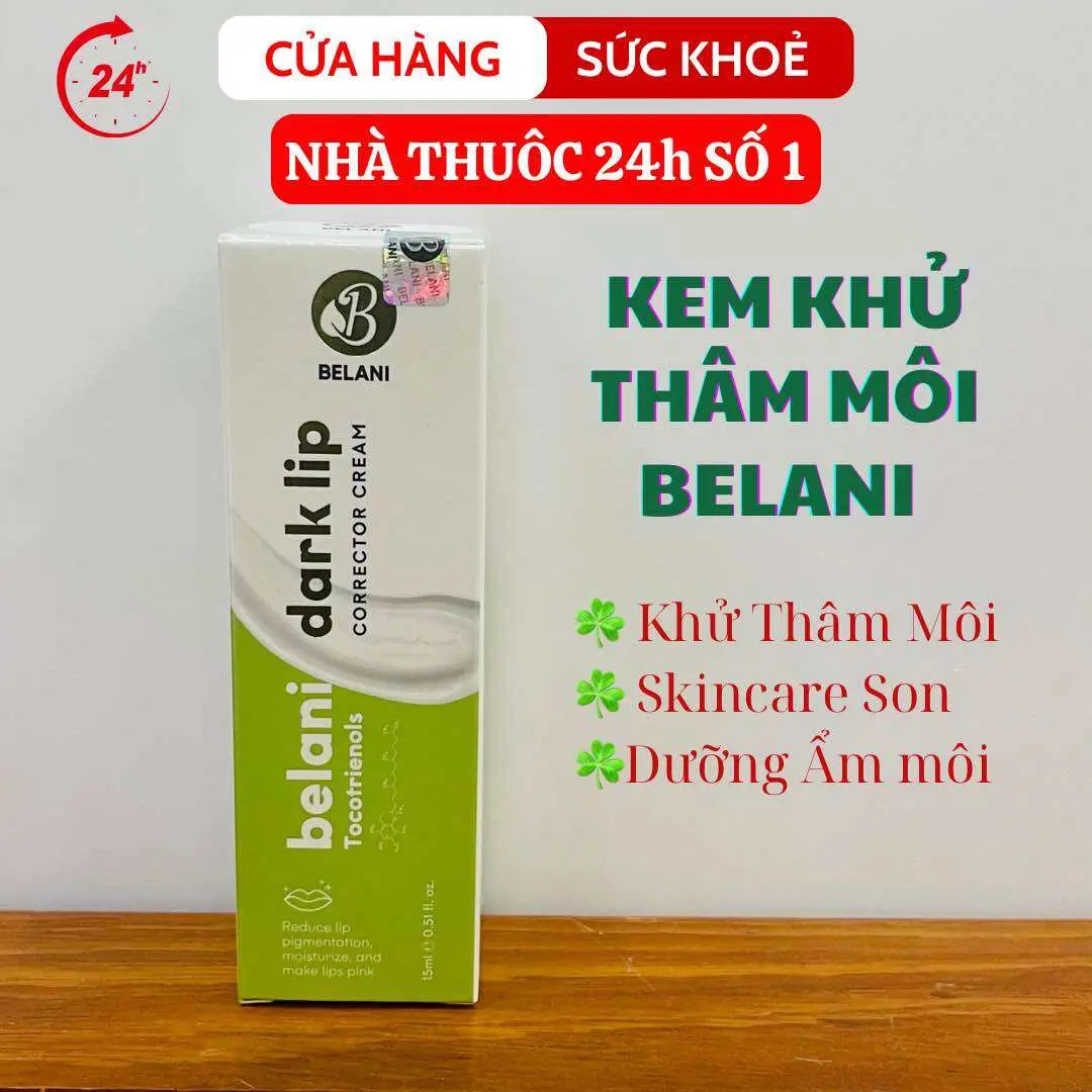 Kem Khử Thâm Môi Belani 15ml - Hỗ Trợ Khử Thâm, Dưỡng Ẩm, Làm Hồng, Mềm Môi