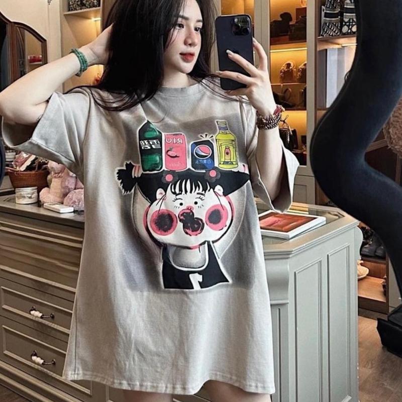  Áo hoạt hình mặt béo KAB HangTong Qc Nữ 