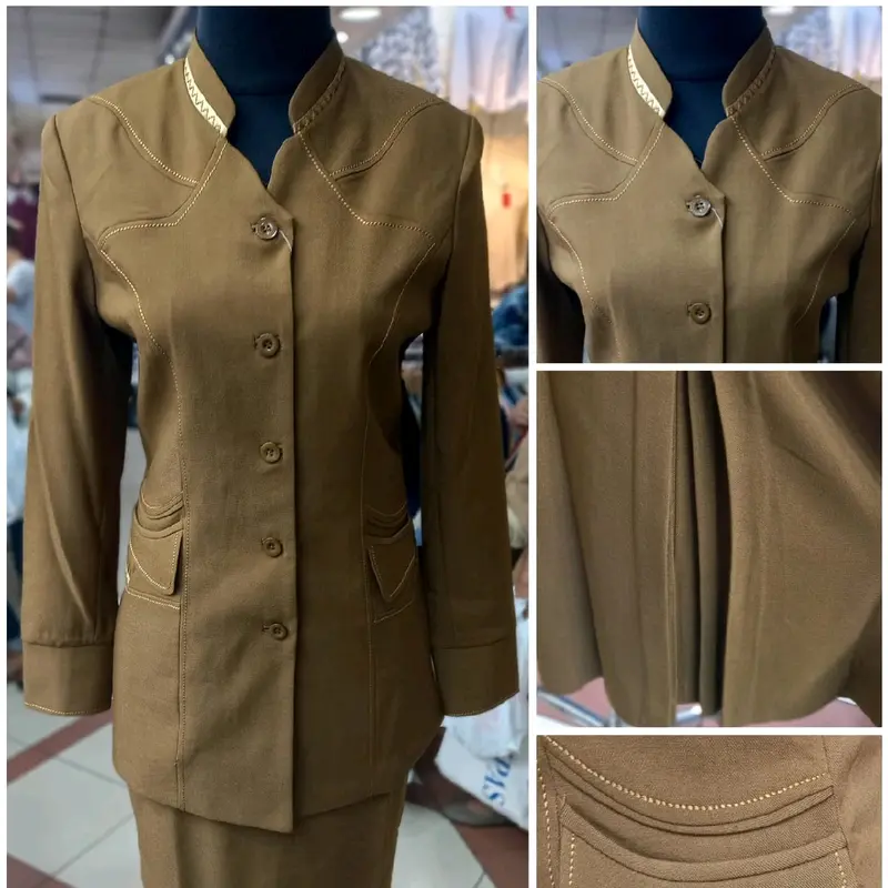 Stelan Blazer Baju Guru Wanita Khaki Tua dan Muda Size S-5L Seragam Kantor Setelan Kerja 5
