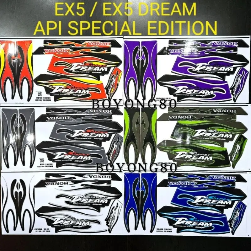 EX5 / EX5 DREAM CUSTOM DESIGN API SPECIAL EDITION BODY STICKER ( READY STOCK )