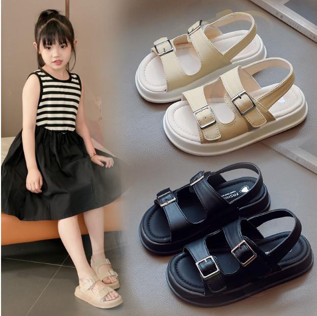 Dép Quai Hậu Cho Bé Gái Đi Học, Dép Sandal Đế Độn Basic Siêu Nhẹ Êm Chân Cho Bé 3 Tuổi Đến 10 Tuổi Mã N12