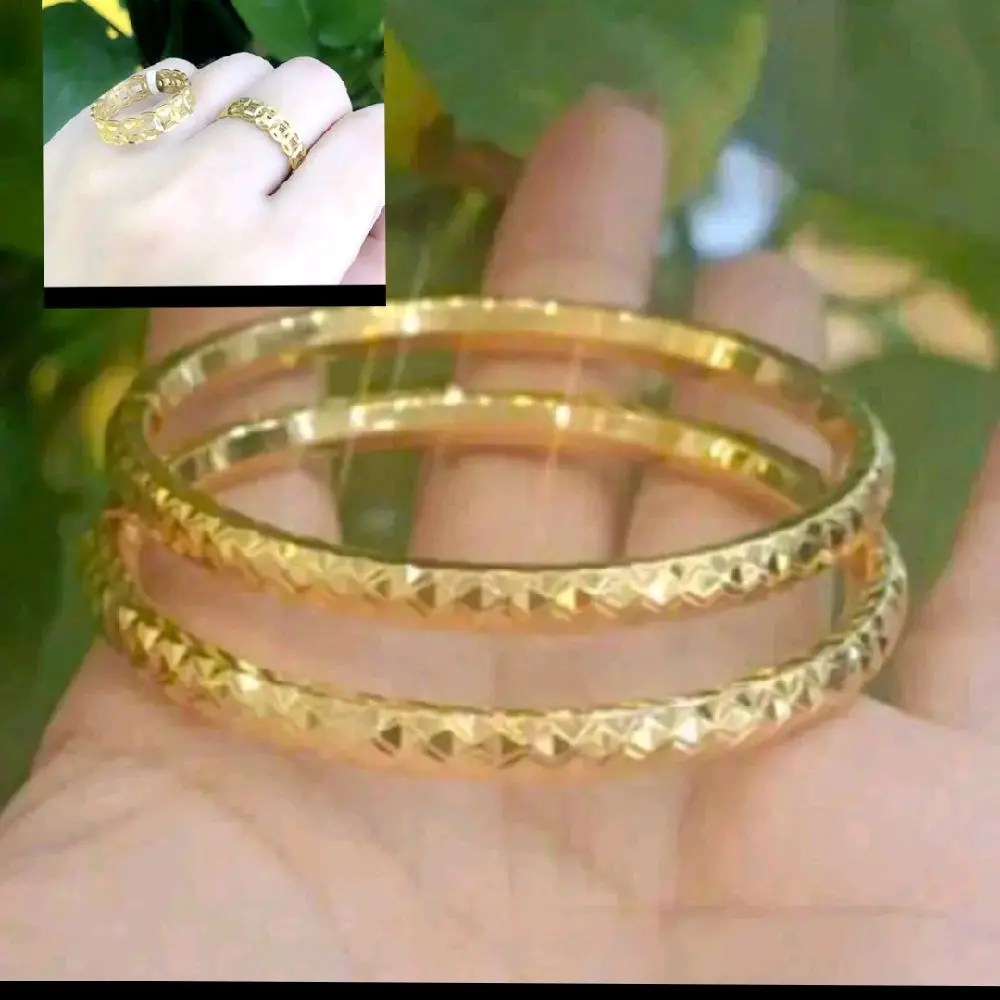 combo 2 vòng 1 nhẫn vàng loại 2