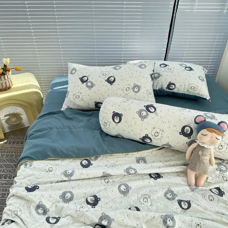 [ TẶNG VỎ GỐI ÔM BẤT KÌ TRÊN LIVE] Set cotton đũi chăn hè 4 món Bộ Chăn Ga Gối Cotton Đũi Shinbedding ( chăn Không lồng được ruột, thiết kế tuỳ mẫu) trần bồng chun đồng tiền đỏ thoáng khí cỡ queen gagiuong mua giặt máy đầu gấu trắng nệm 7