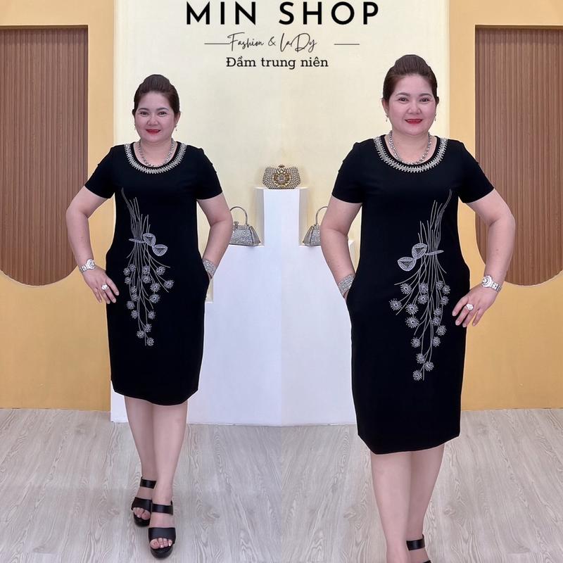 Đầm Suôn Trung Niên Quảng Châu M098 - Phù Hợp Đi Chơi Và Du Lịch Sang Chảnh Cho Nữ - Women Dress Voan Nhung Voi