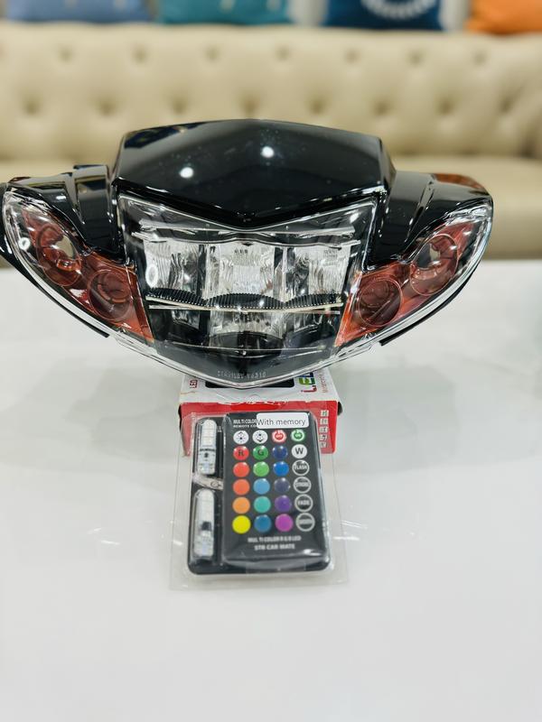 Đầu đèn pha 2 tầng ,TẶNG 1 CẶP BÓNG demi, gắn cho sirius 50-110 phu tung h4s trợ sáng dây đèn led gắn xe điện dyno bi den