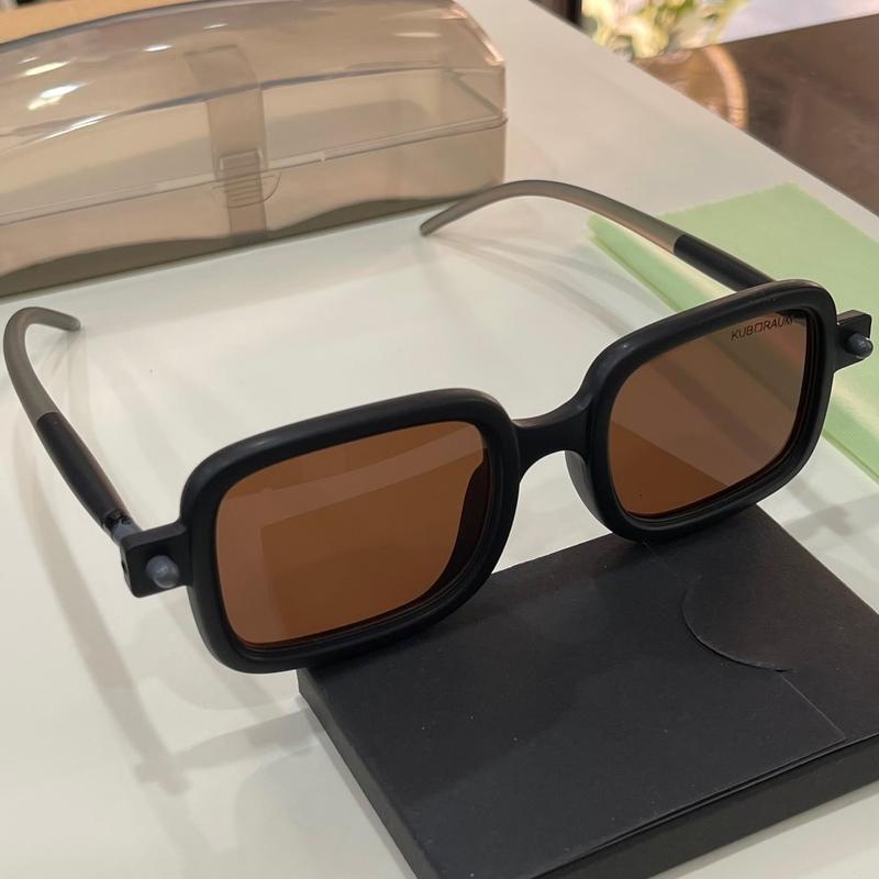 Kính mắt thời trang nam nữ Kuboraum phong cách Châu Âu,thiết kế trẻ trung có thể lắp mắt cận,gọng nhám mắt nâu phù hợp mọi khuôn mặt.Chống UV400 có thể đi ban đêm. Mắt Kính Women Chống Nắng billy kinh chong