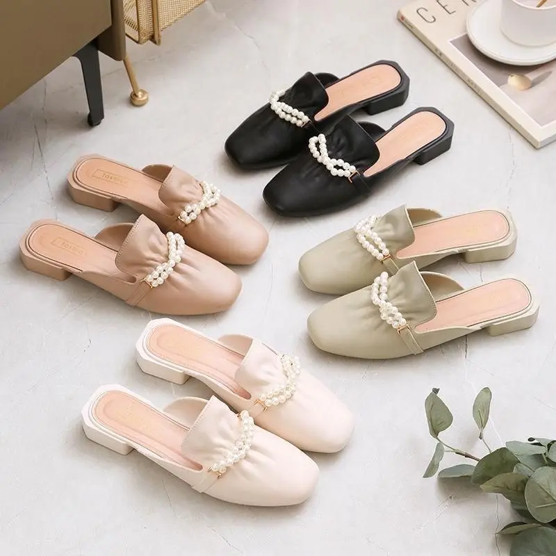 Sepatu fashion flat jelly shoes vogue mutiara import high quality Wanita