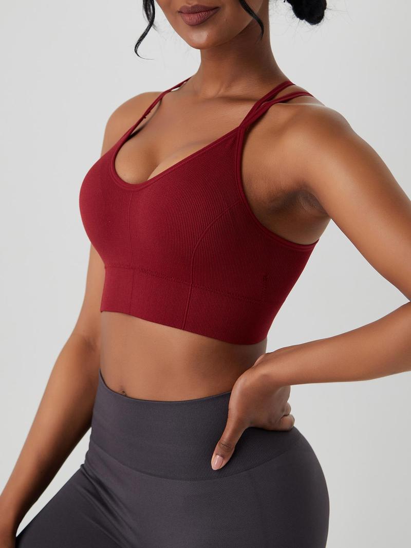 Product Introduction of Women's Solid Wireless Bra, Removable Chest Pads Backless Bralette, Soft Comfy Breathable Lingerie Top for Daily Wear 4