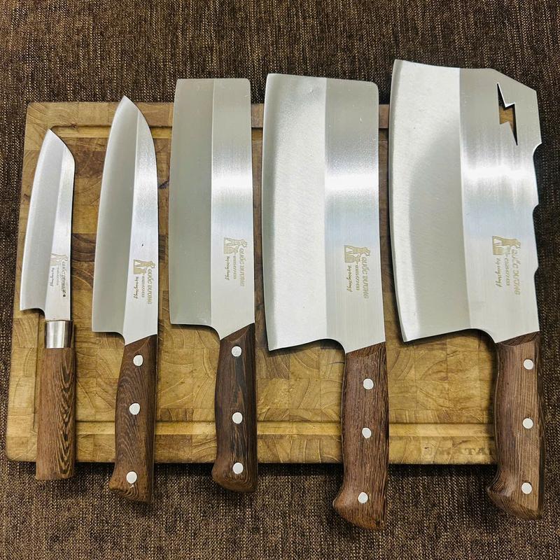 Bộ 4 dao cán ốp thép SUPAP tàu thuỷ không han gỉ độ cứng cao lên tới 60HRC -Mã 26 ( Chặt tia sét 1,1kg)