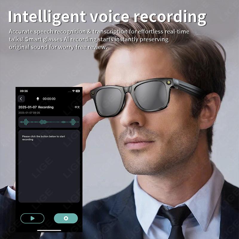New 1200P HD AI Smart Glasses 800W Camera Bluetooth Recording Glasses ENC Noise Reduction Eyeglasses Video Glasses for Men Women - Image 4