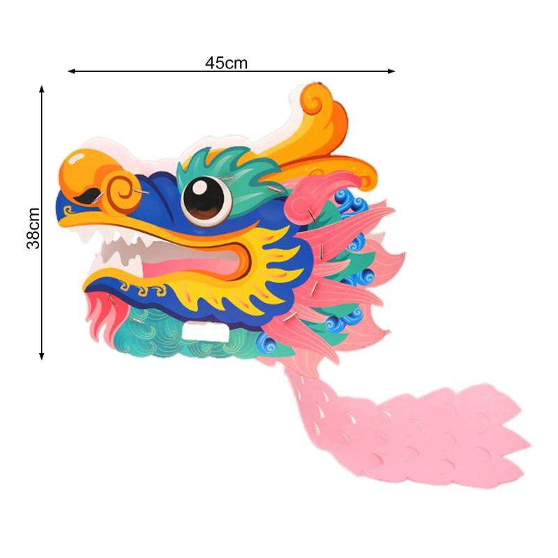 Bộ Vật Liệu Đầu Rồng, Làm Bằng Tay, Giấy Thủ Công, Thích Hợp Cho Năm Nhâm Dần 2024, Đồ Chơi Múa Rồng Lễ Hội Mùa Xuân, Đồ Thủ Công Tự Làm Cho Trẻ Em 6