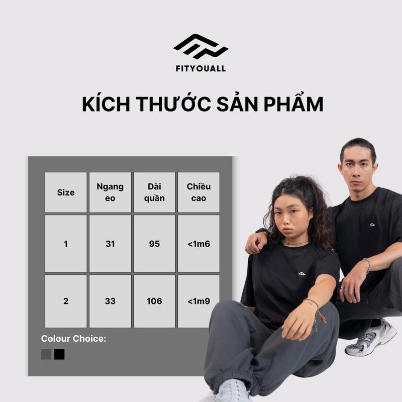 Quần Jogger Thể Thao Tập Gym Unisex 100% Cotton Love & Fit Collection FitYouAll 8