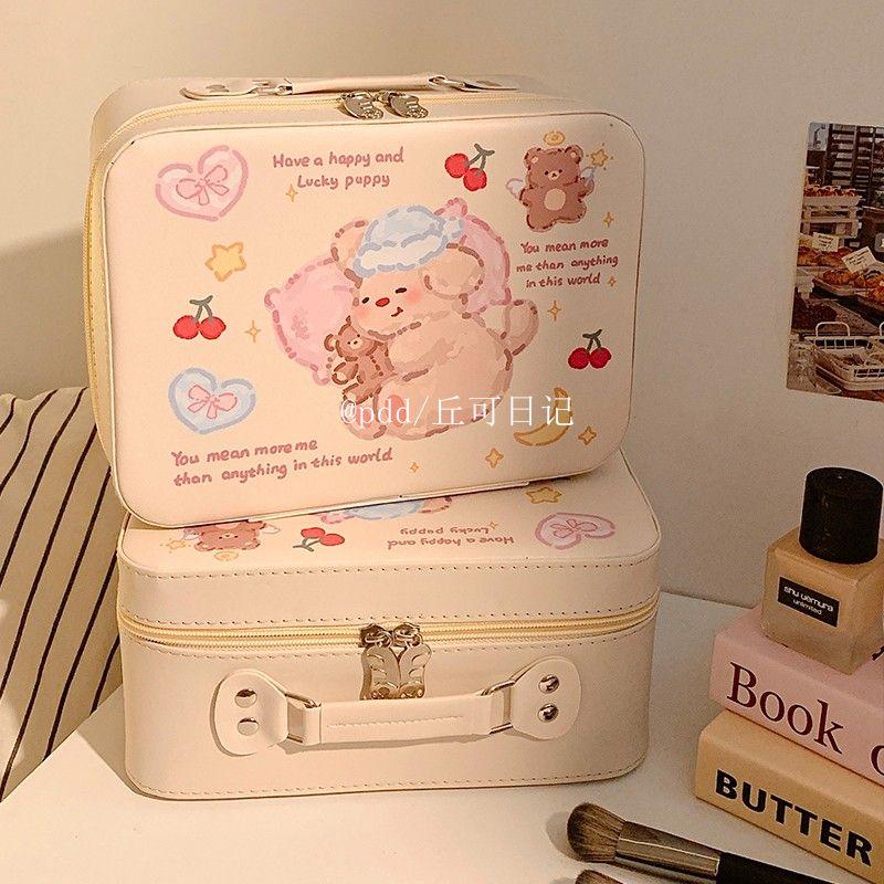 Product Introduction of Túi Đựng Mỹ Phẩm Cầm Tay Thiết Kế Dễ Thương, Dung Tích Lớn, Dành Cho Phụ Nữ, Hộp Đựng Đồ Di Động Hộp Đựng Mỹ Phẩm, Túi Đựng Mỹ Phẩm Một Mảnh Có Gương, Năm 2024 Bag 10