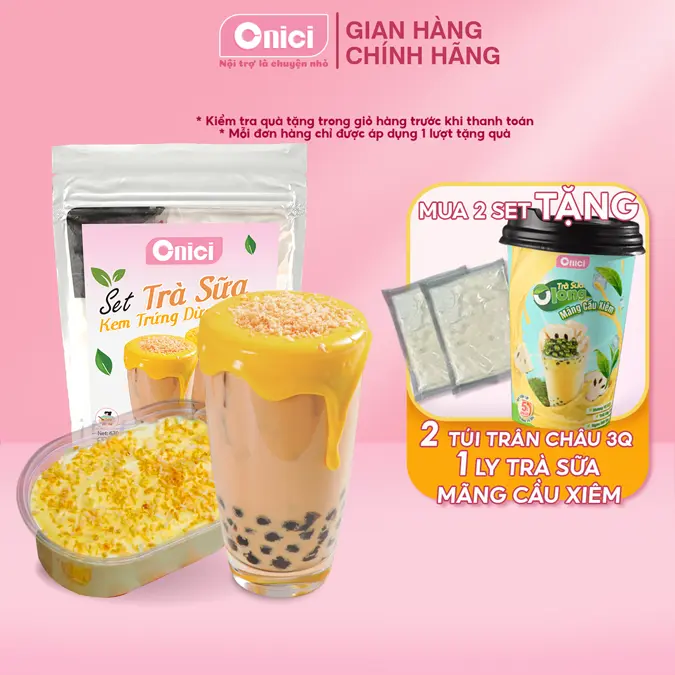 Trà sữa kem trứng mix vụng dừa nướng nguyên liệu nấu 20-25 ly Bếp Của Mẹ ONICI 0