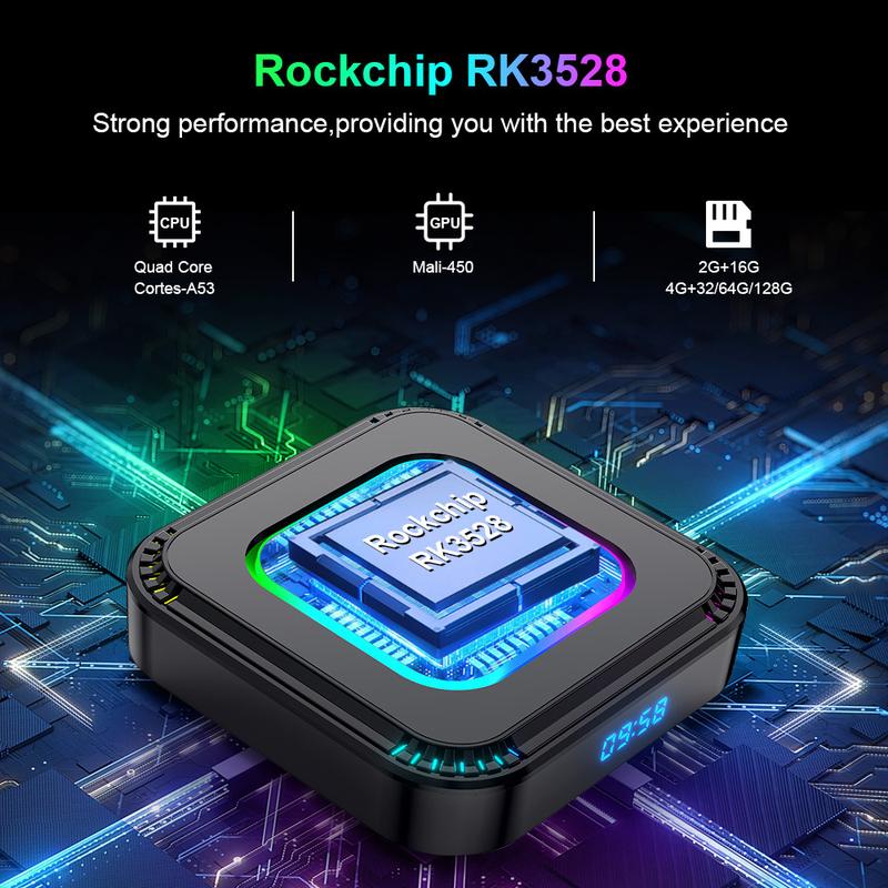Product Introduction of Android 13.0 TV Box,HK1 RBOX 4GB RAM 64GB ROM Quad-Core WiFi6 BT5.0 8K HDR10+ Ultra HD USB3.0 12