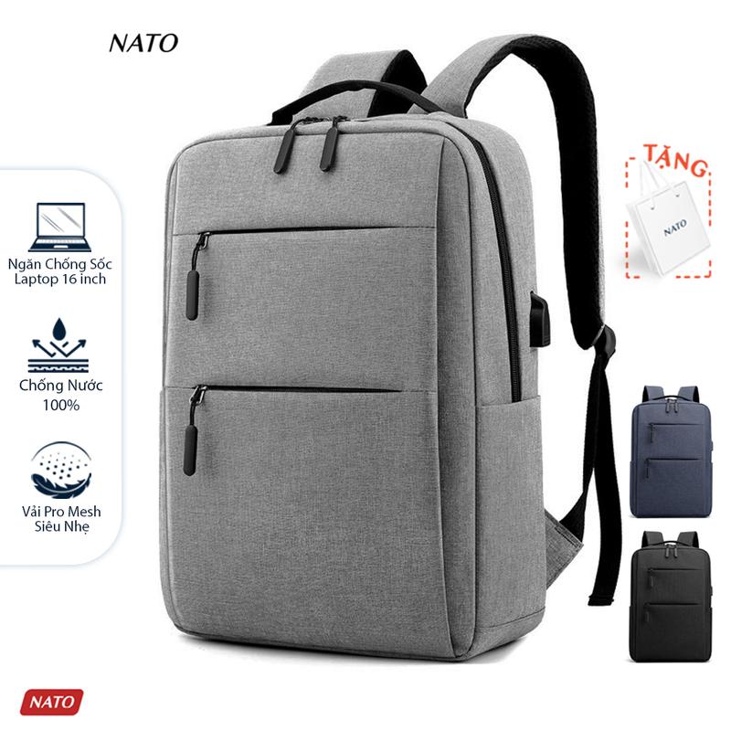  Balo NATO "Charge - Backpack" Sợi Vải ProMesh Deluxe Ba Lô Laptop Nam Nữ Đẹp Đi Học Đi Làm Đi Chơi Đen Xám Xanh Bag Đeo Vai Hoa Da Đinh 