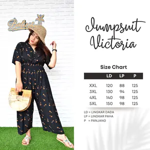 Balicihui Jumpsuit Panjang Jumbo Jumpsuit Victoria Jumpsuit Plus Size Big Size Jumpsuit Panjang Jumpsuit Wanita Rayon