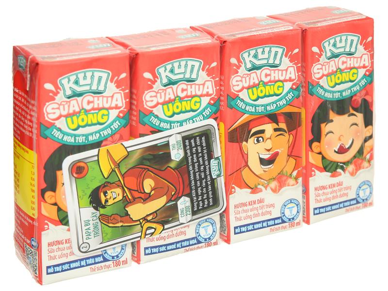 Thùng sữa Kun uống dinh dưỡng 180ml lóc 4 hộp