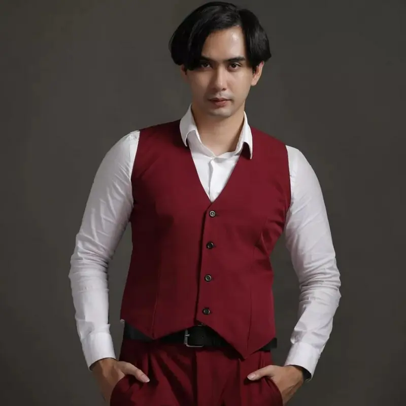 Rompi Jas Formal Pria Blazer Hitam Casual Keren 2