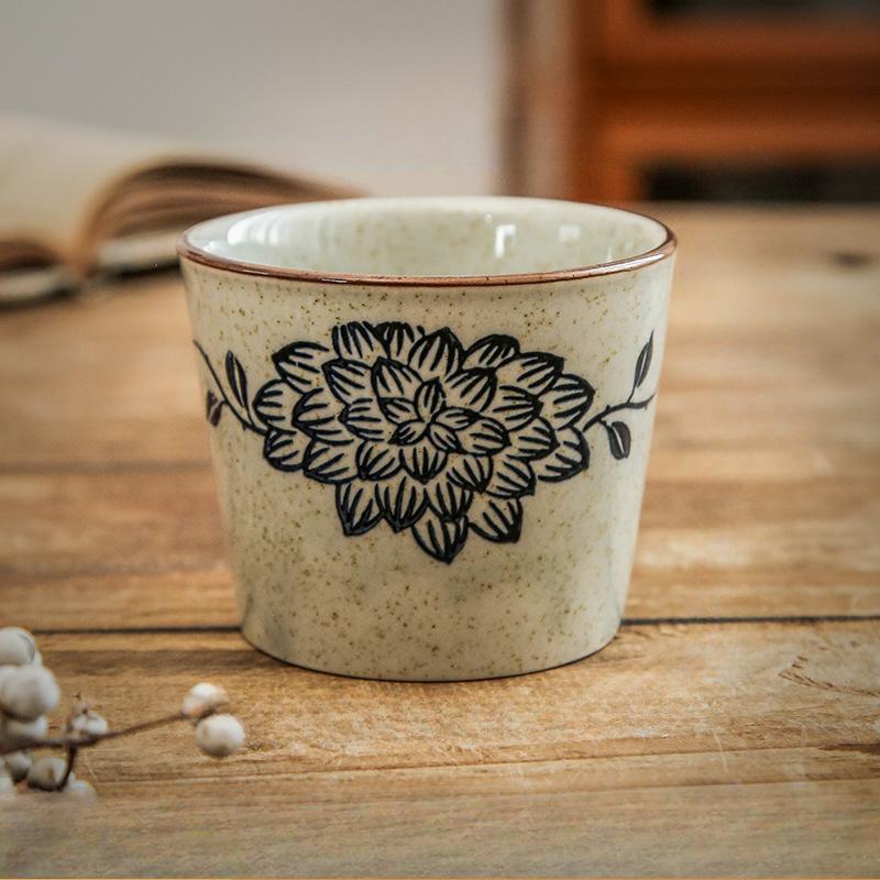 Product Introduction of Ceramic Tea Cup, 1 Count Japanese Style Tea Cup, Tea Making Tool for Home Office Use, Drinkware for Home & Office Use 11