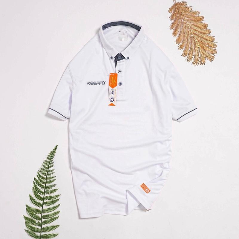 Áo thun Polo nam One chính hãng Keep Fly có cổ - Vải thun lạnh cao cấp -Nhiều màu sắc đen phối cổ boho aop olotron 7