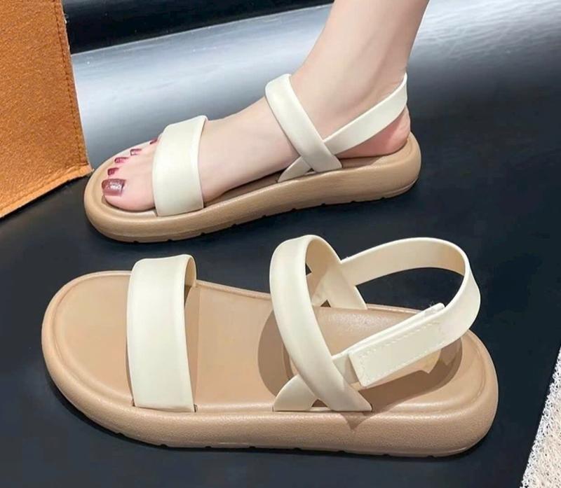    Tăng 1 size  Sandal Quai Ngang Nữ Nhựa Dẻo 1688 Đế Bằng Chống Thấm Chống Trơn Trượt 
