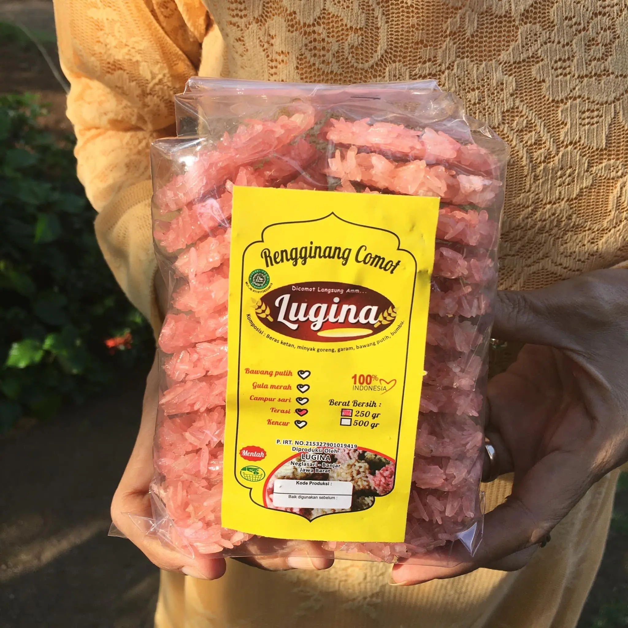 RENGGINANG OVAL RASA TERASI / RANGINANG RASA TERASI MENTAH Asin Food rengginang  terasi