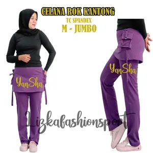 Celana Senam Rok Kantong Panjang Olahraga Wanita M - Jumbo Sport