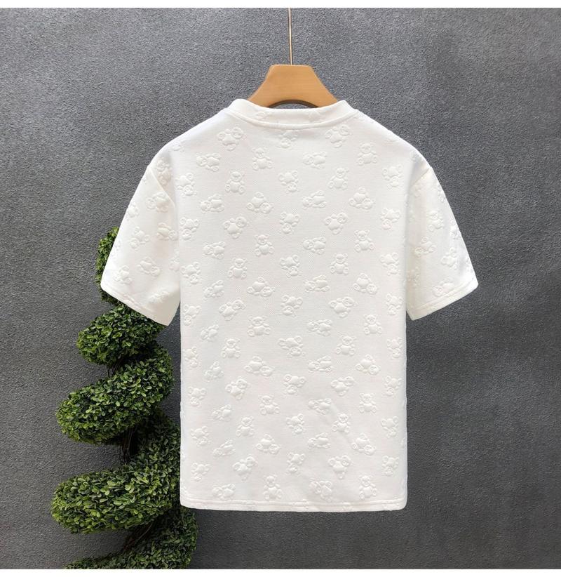 Product Introduction of Áo Thun ngắn Tay Thêu Hình Gấu, Dành Cho Nam Giới Trẻ Trung Và Đẹp Trai, Cổ Tròn, Hàng Mới Về Mùa Hè 2023, Phong Cách Hoạt Hình, Tay Lửng, Áo Thun Nam 4