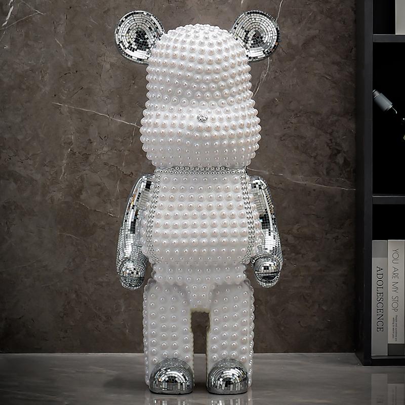 Tượng Gấu BearBrick Ngọc Trai Bling 80cm-trang trí nhà cửa,sang chảnh-đẹp,giá rẻ-quà tặng ý nghĩa.