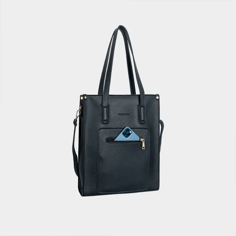 Túi Xách Da Nữ Công Sở VACHINO kiểu dáng dọc TX010 đựng vừa laptop, giấy A4 Bag Tote Chữ Nhật Hình Chữ Nhật 0