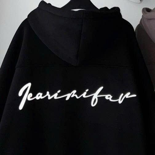 áO kHOÁC nỈ Phản Quang Nữ có hai màu trắng đen xinh xắn cute Women Top Hoodie Voan Cổ Tròn