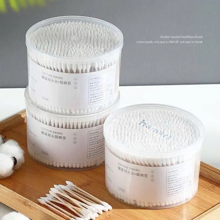 Combo 3 Hộp lớn 500 que tăm bông trang điểm, spa, bông ngoáy tai que gỗ Lấy Ráy Tai Cosmetic