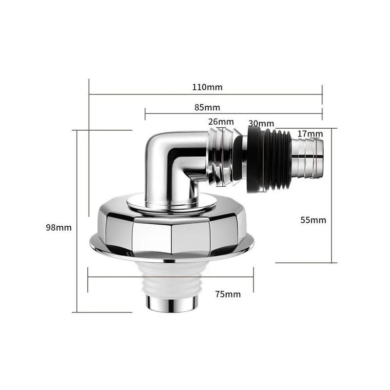 Creative Anti odor Sink Drain Pipe Adapter Sealing Ring Multi-functional Kitchen Basin Sewer Branch Dishwasher Water Pipe Connector Universal 2