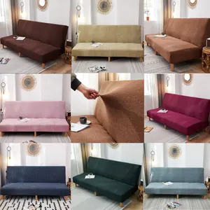 Penutup Sarung Sofa Bed Bahan Halus Adem Motif Garus-Garis Warna Polos