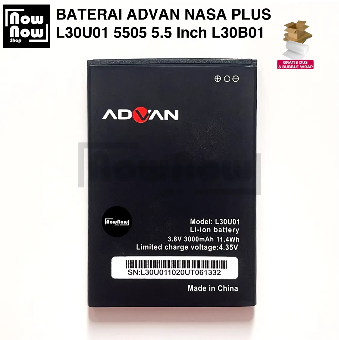 Baterai For Advan NASA PLUS L30U01 5505 5.5 Inch L30B01 Batre Batrai Battery HP Advance