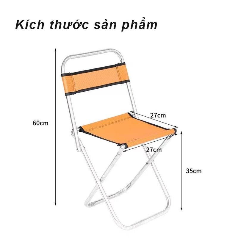 Ghế gấp gọn đi du lịch, cắm trại, câu cá Ghế xếp mini hợp kim nhỏ gọn tiện dụng, chịu tải tốt - tựa shop ô tô Đồng Fish 0