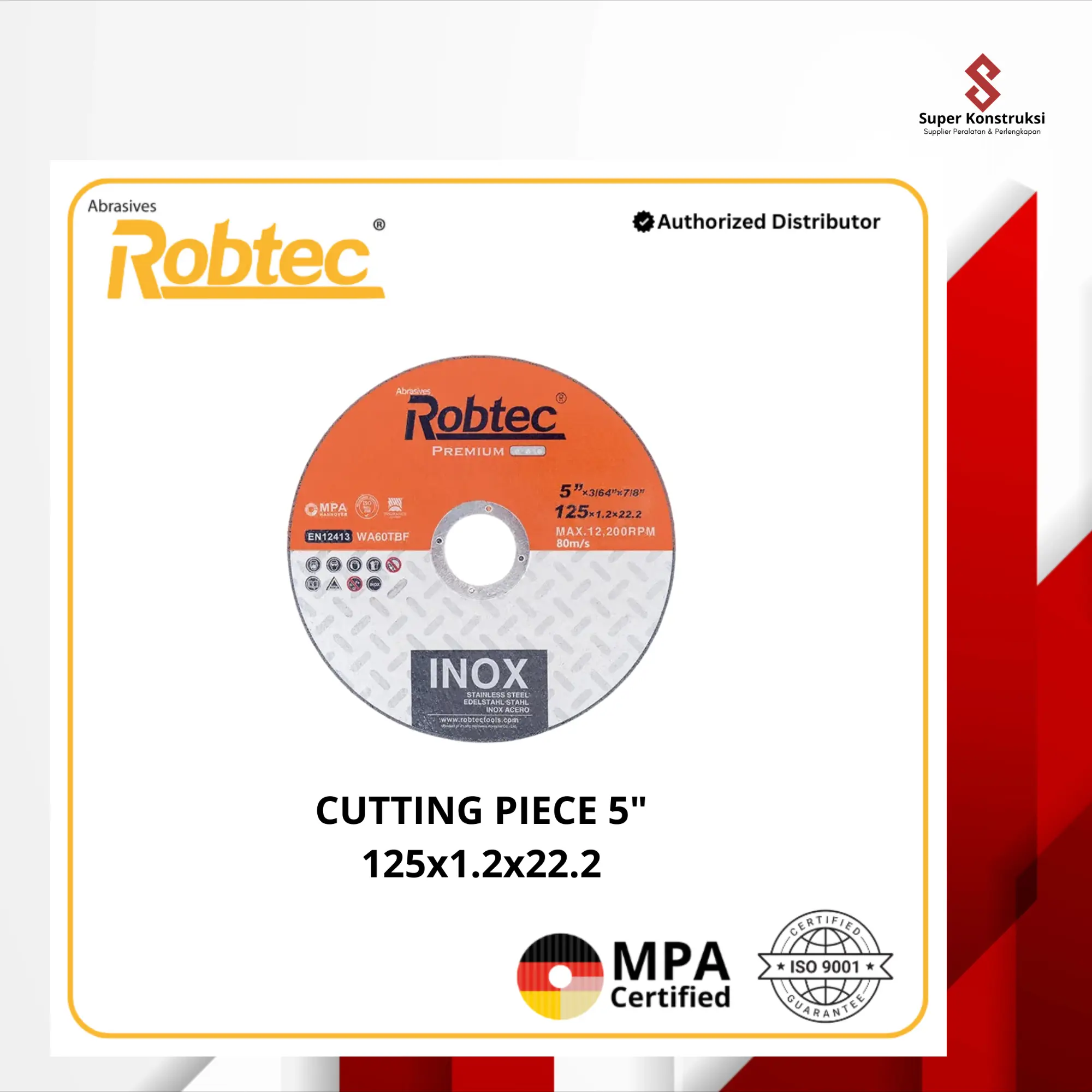 Robtec Cutting Piece Gurinda Grinda - Mata Gerinda 5