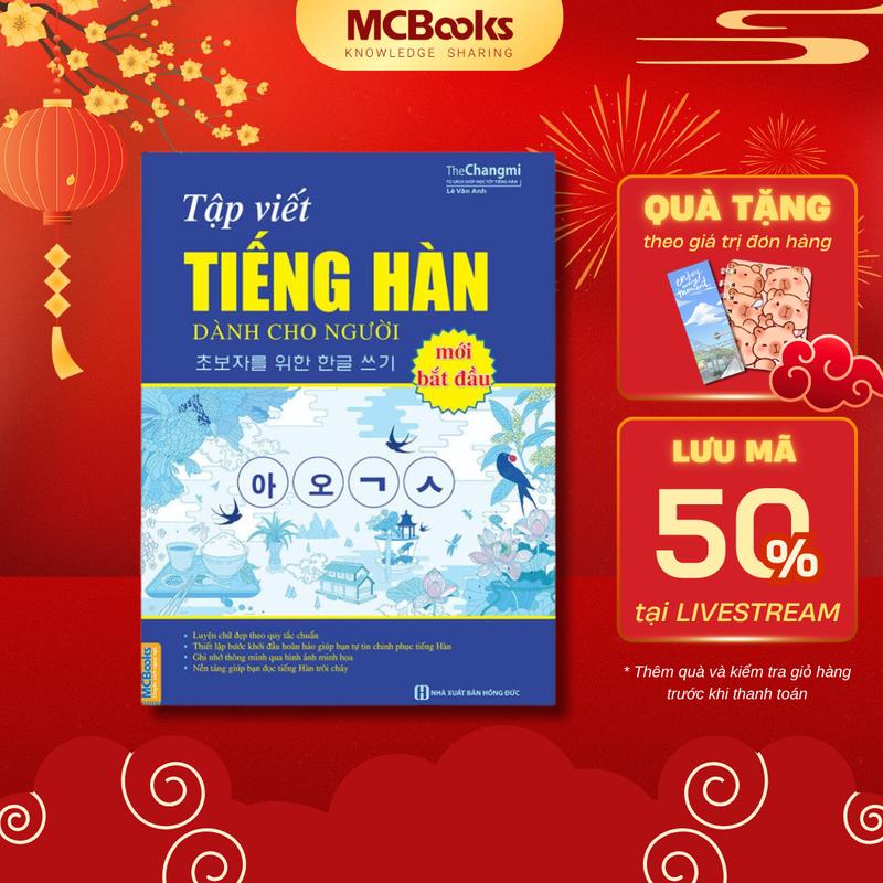 Sách - Tập viết tiếng Hàn dành cho người mới bắt đầu - MCBooks