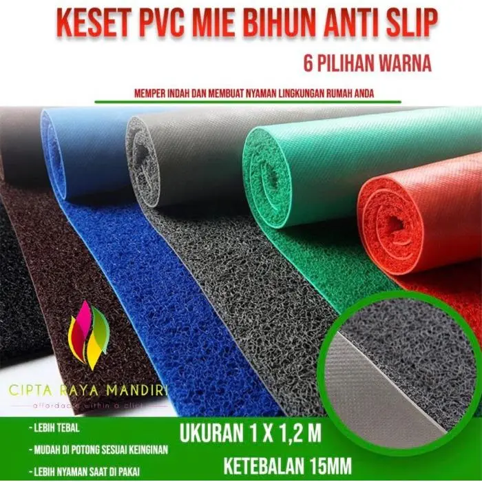 (CRM) Keset Karpet Karet Anti Slip PVC Mie / Bihun Meteran / Keset Masjid