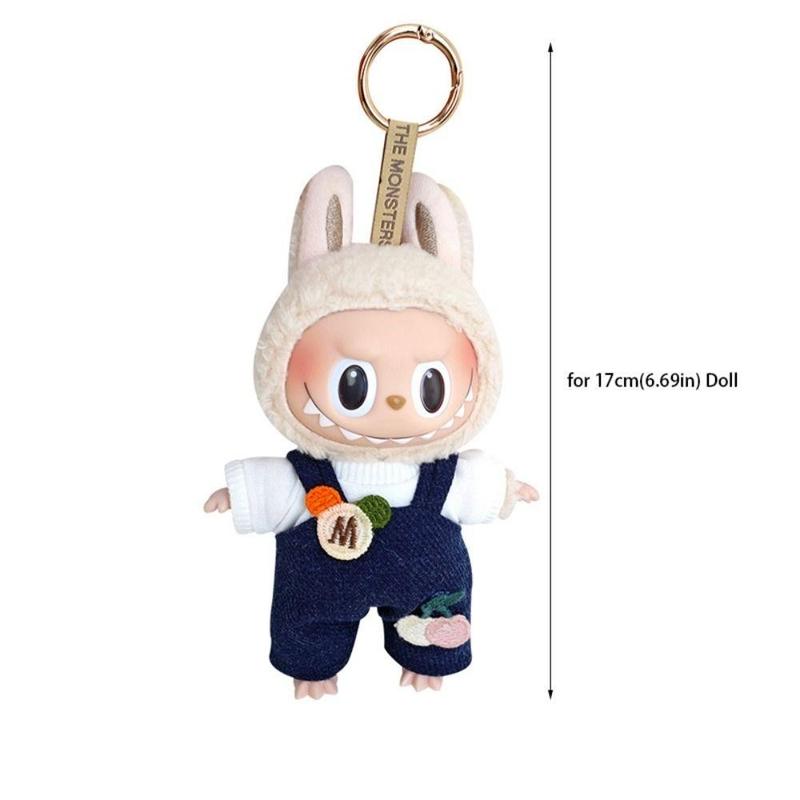 Quần áo búp bê Epeaa labubu, Phụ kiện búp bê Thủ Công thời gian để thư giãn đầy Labu, Quà tặng cos bền, váy lưới kim sa nơ, Thích hợp cho búp bê Labu 17 cm Toy Đồ Chơi 2