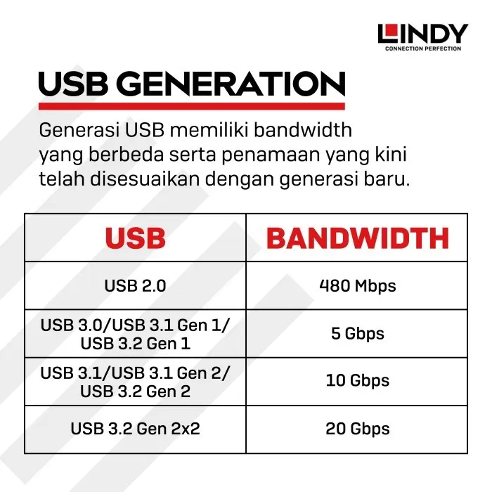LINDY 41904 Adapter USB 3.2 Gen 2 Type A to C 10Gbps Konektor 5