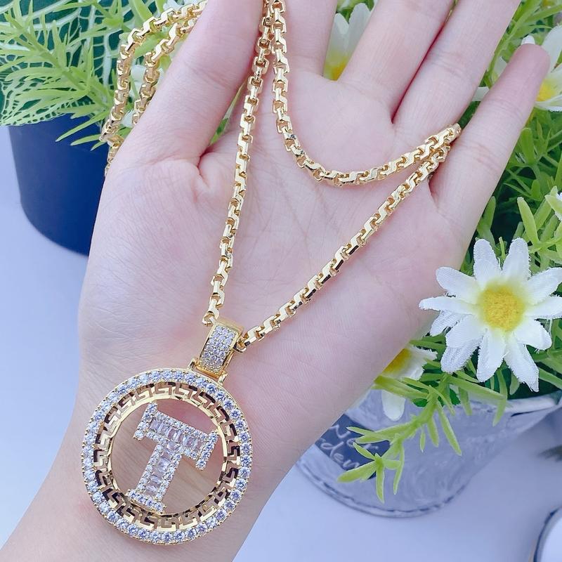  Bộ dây chuyền nam mặt chữ T viền đá - Trang sức bảo long 