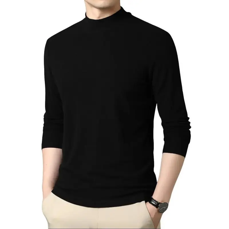 (COMBO Áo Giữ Nhiệt) Nam MIKASA Cổ Cao Ba Phân , Áo Dài Tay Lót Nỉ Siêu Ấm chất dày dặn co giãn 4 chiều Menswear 5